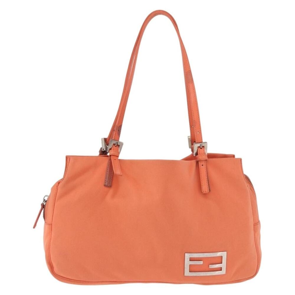 Fendi Cotton Jersey Tote Bag Orange